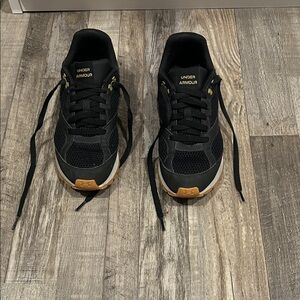 Under Armour Black and Gold Athletic Sneakers